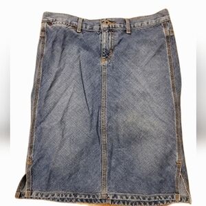 Guess Jeans Denim Skirt A-Line Side Slits Vintage Americana, Grandma Core Y2k